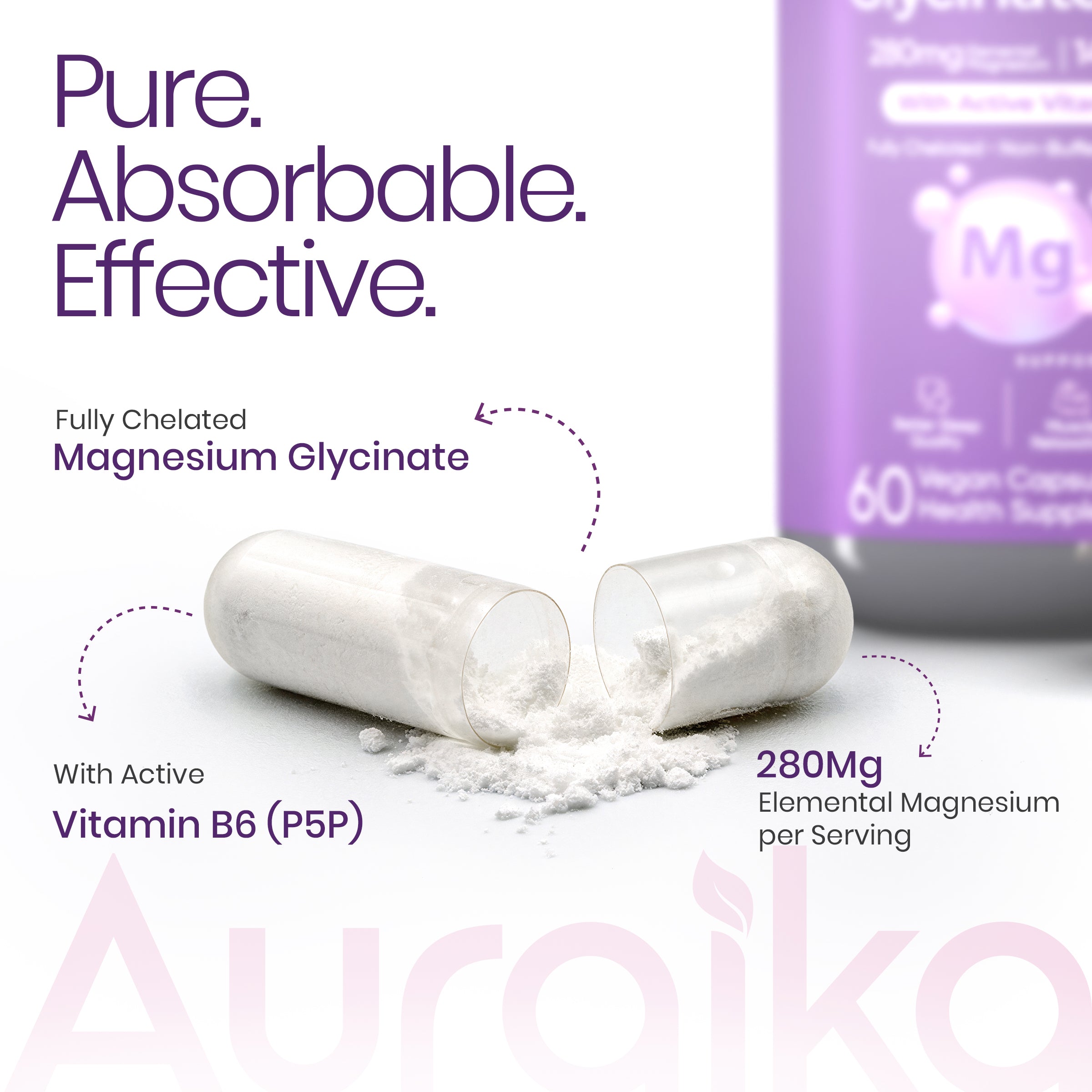 Auraika Magnesium Glycinate — Relaxation & Recovery Formula