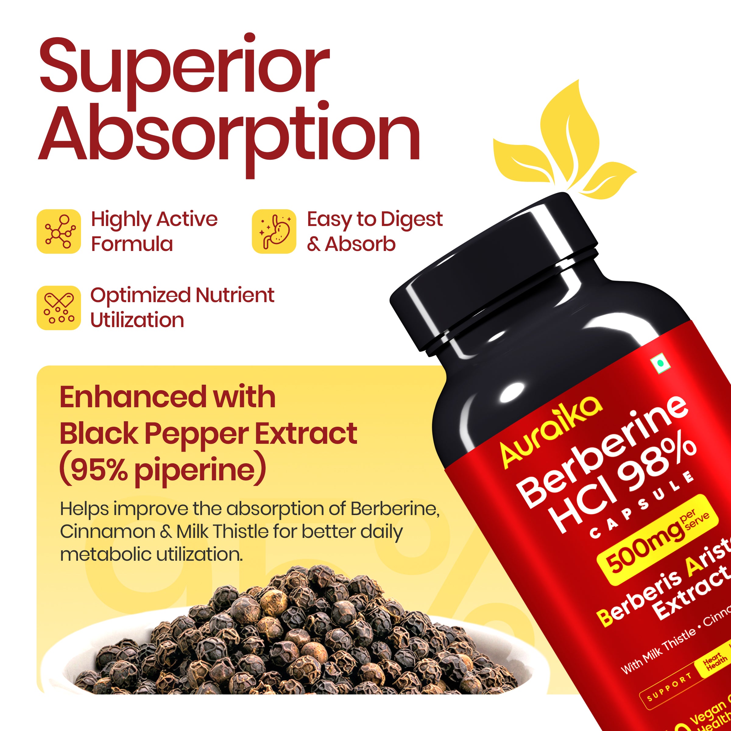 Auraika Berberine — Metabolic Wellness Formula