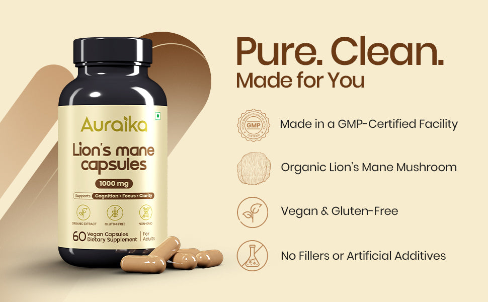 Auraika Lion’s Mane — Brain & Focus Formula